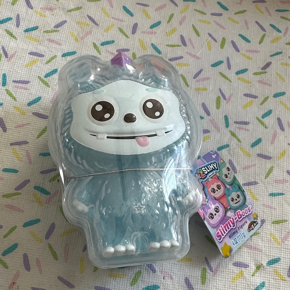 Slimy Boos Blue Unicorn Yeti Squishy Figure